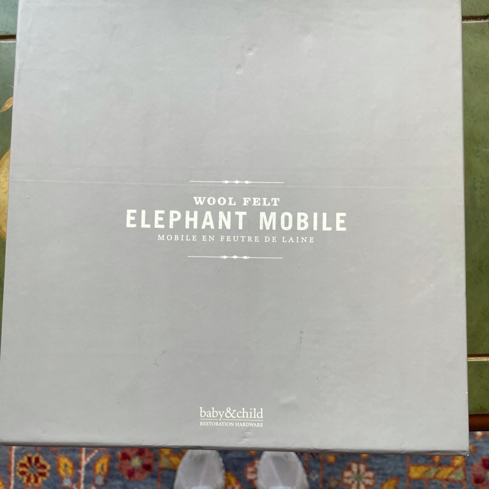 Restoration Hardware Felt Elephant Mobile